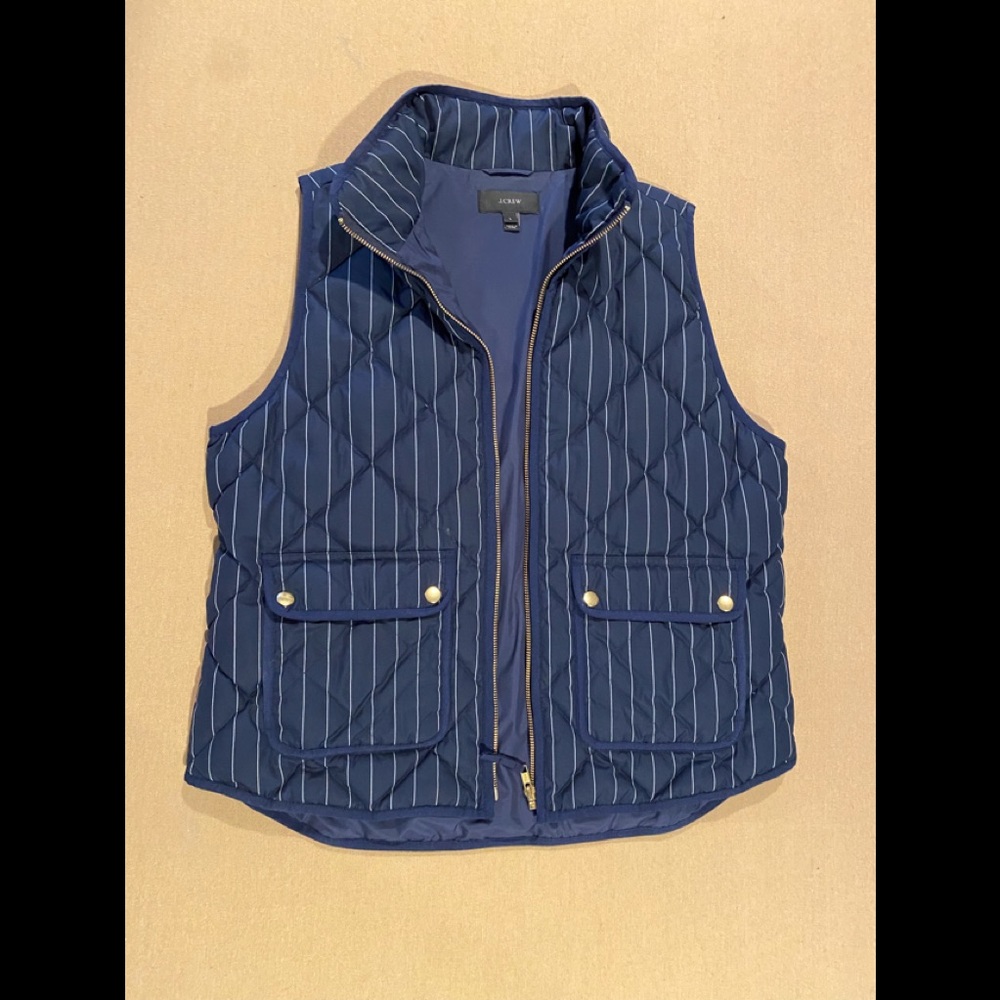 JCrew navy/white vest